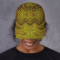 Gold African Ethnic Tribal Pattern Print Baseball Cap