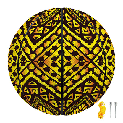 Gold African Ethnic Tribal Pattern Print Basketball
