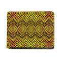 Gold African Ethnic Tribal Pattern Print Bifold Wallet