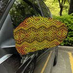 Gold African Ethnic Tribal Pattern Print Car Side Mirror Covers