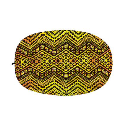Gold African Ethnic Tribal Pattern Print Car Side Mirror Covers