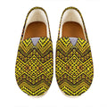 Gold African Ethnic Tribal Pattern Print Casual Shoes