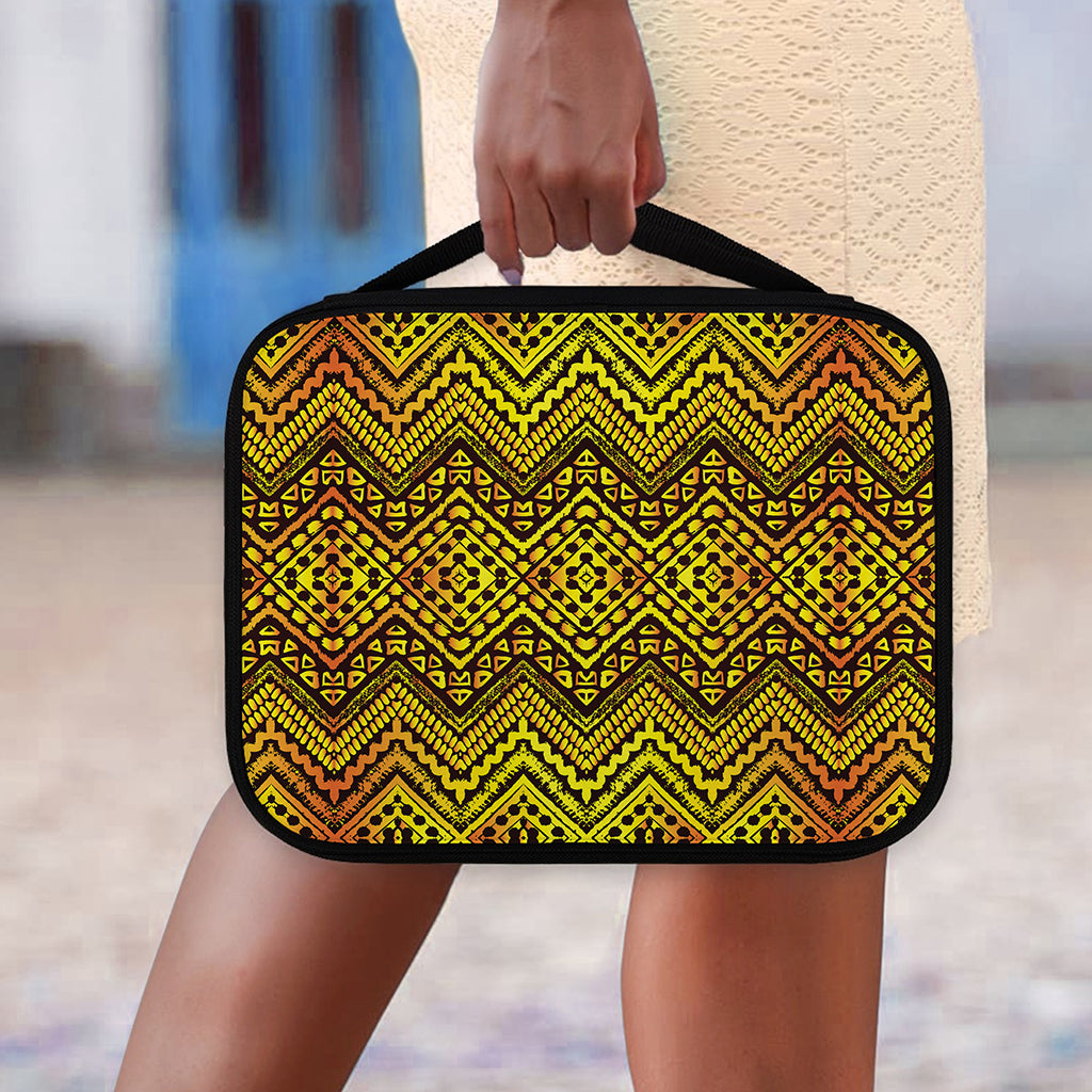 Gold African Ethnic Tribal Pattern Print Classic Bible Case