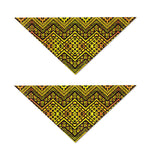 Gold African Ethnic Tribal Pattern Print Dog Bandana