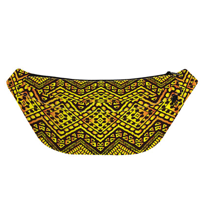 Gold African Ethnic Tribal Pattern Print Fanny Pack