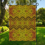 Gold African Ethnic Tribal Pattern Print Garden Flag