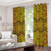 Gold African Ethnic Tribal Pattern Print Grommet Curtains