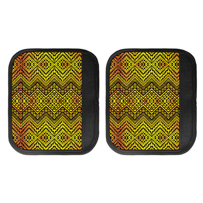 Gold African Ethnic Tribal Pattern Print Handle Covers