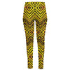 Gold African Ethnic Tribal Pattern Print High-Waisted Pocket Leggings