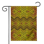Gold African Ethnic Tribal Pattern Print House Flag