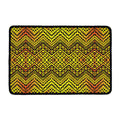 Gold African Ethnic Tribal Pattern Print Kitchen Mat