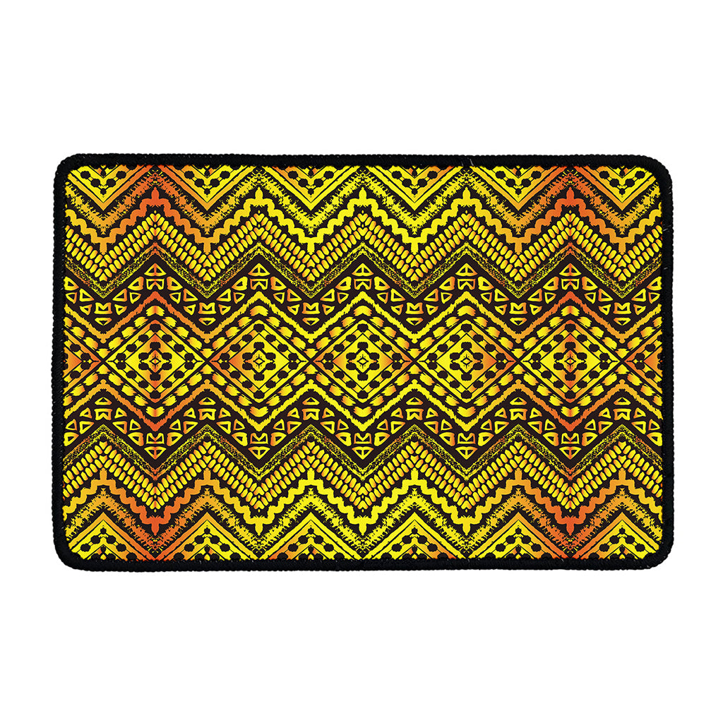 Gold African Ethnic Tribal Pattern Print Kitchen Mat