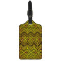 Gold African Ethnic Tribal Pattern Print Luggage Tag