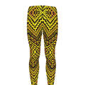 Gold African Ethnic Tribal Pattern Print Men's Leggings