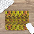Gold African Ethnic Tribal Pattern Print Mouse Pad