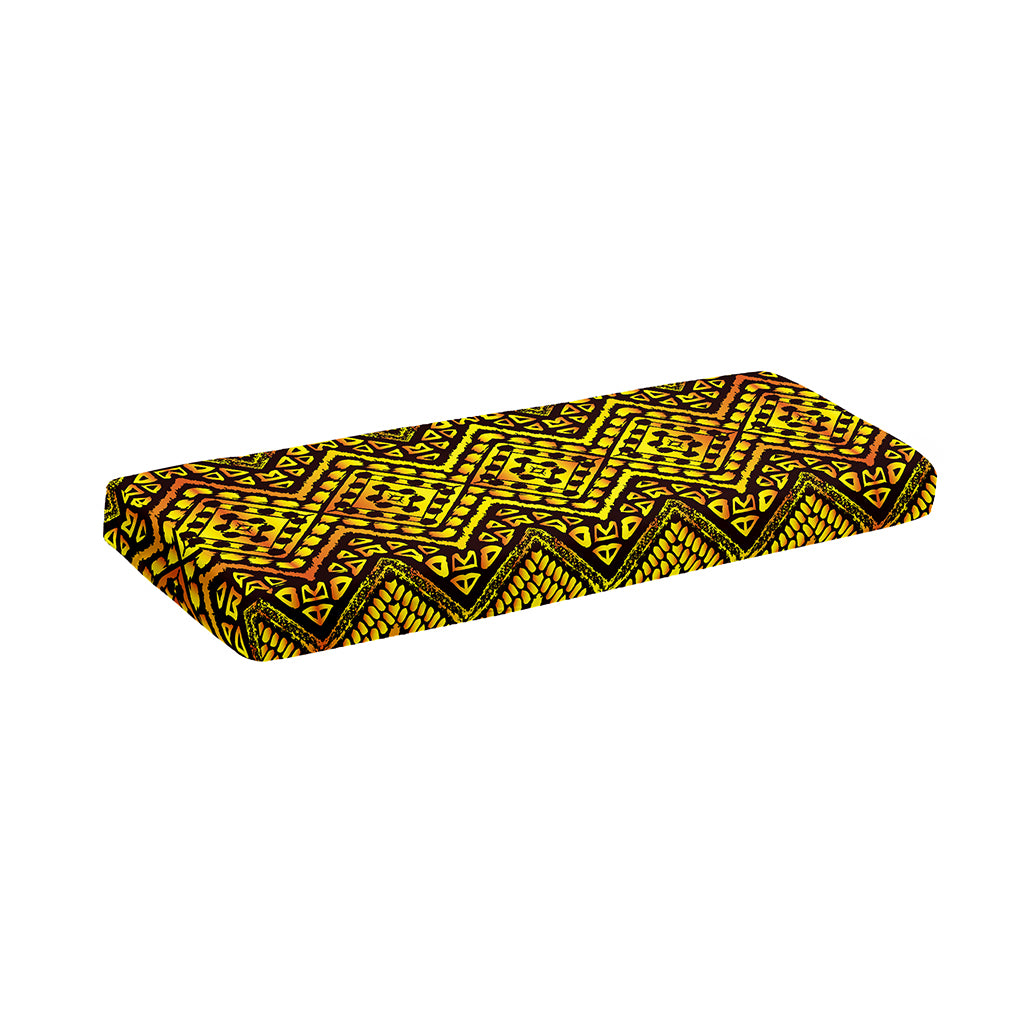 Gold African Ethnic Tribal Pattern Print Piano Keyboard Cover