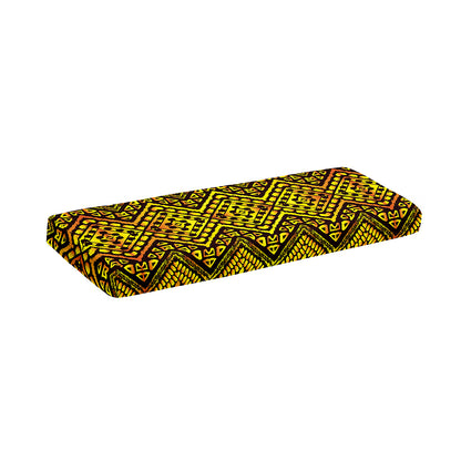 Gold African Ethnic Tribal Pattern Print Piano Keyboard Cover