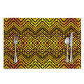Gold African Ethnic Tribal Pattern Print Placemat