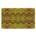 Gold African Ethnic Tribal Pattern Print Polyester Doormat