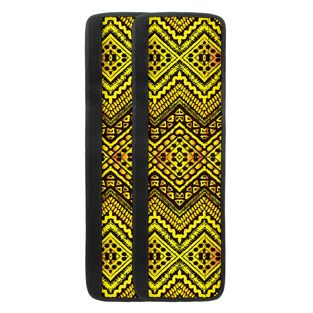 Gold African Ethnic Tribal Pattern Print Refrigerator Handle Covers