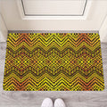 Gold African Ethnic Tribal Pattern Print Rubber Doormat