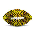 Gold African Ethnic Tribal Pattern Print Rugby Ball