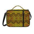 Gold African Ethnic Tribal Pattern Print Shoulder Strap Bible Bag