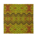 Gold African Ethnic Tribal Pattern Print Silk Bandana