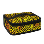 Gold African Ethnic Tribal Pattern Print Small Lunch Bag