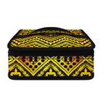 Gold African Ethnic Tribal Pattern Print Small Lunch Bag