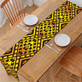 Gold African Ethnic Tribal Pattern Print Table Runner