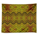 Gold African Ethnic Tribal Pattern Print Tapestry
