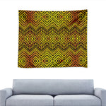 Gold African Ethnic Tribal Pattern Print Tapestry