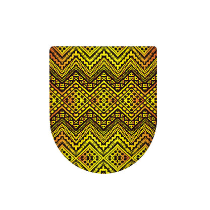 Gold African Ethnic Tribal Pattern Print Toilet Lid Cover