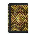Gold African Ethnic Tribal Pattern Print Trifold Wallet