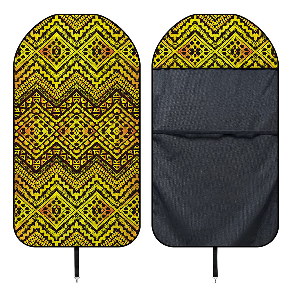 Gold African Ethnic Tribal Pattern Print Waterproof Car Seat Cover