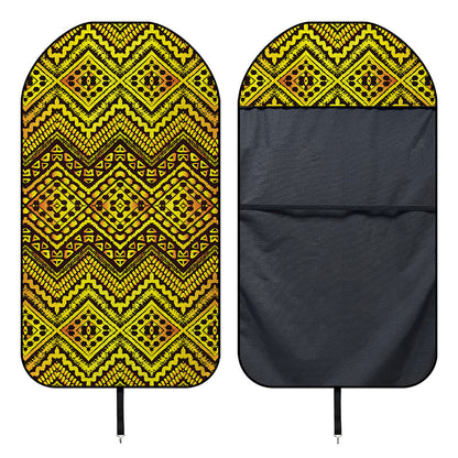 Gold African Ethnic Tribal Pattern Print Waterproof Car Seat Cover