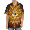 Gold All Seeing Eye Print Aloha Shirt