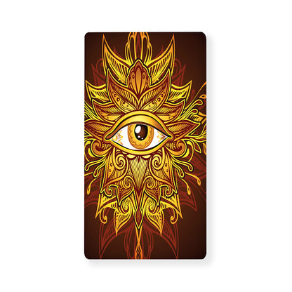 Gold All Seeing Eye Print Baby Crib Sheet