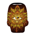 Gold All Seeing Eye Print Baby Seat Cover