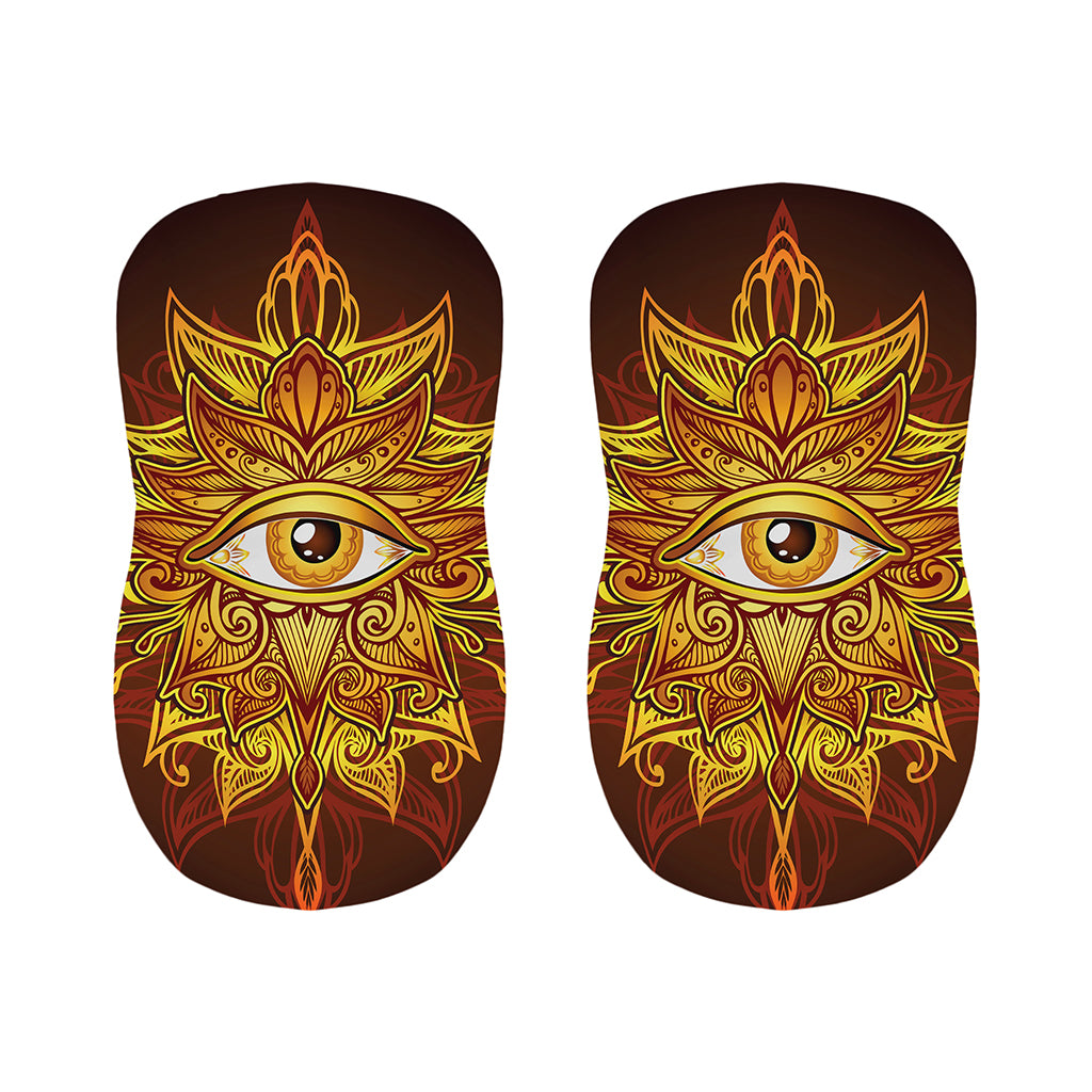 Gold All Seeing Eye Print Bar Stool Covers
