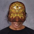 Gold All Seeing Eye Print Baseball Cap