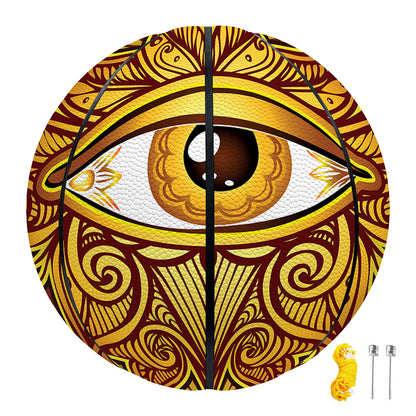 Gold All Seeing Eye Print Basketball