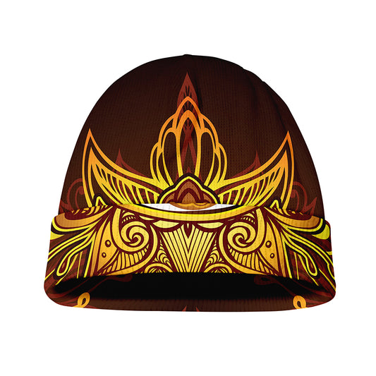 Gold All Seeing Eye Print Beanie