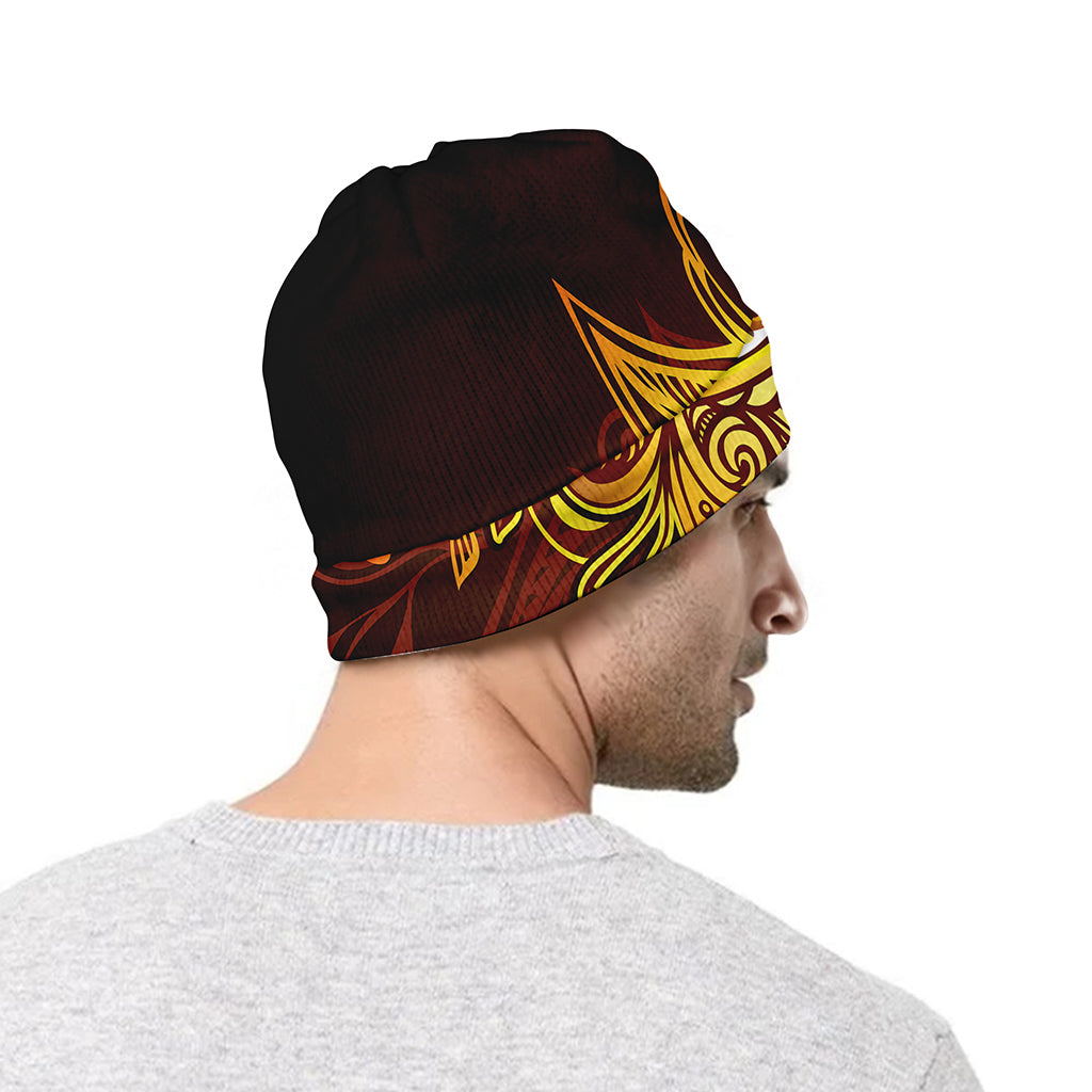 Gold All Seeing Eye Print Beanie