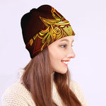 Gold All Seeing Eye Print Beanie