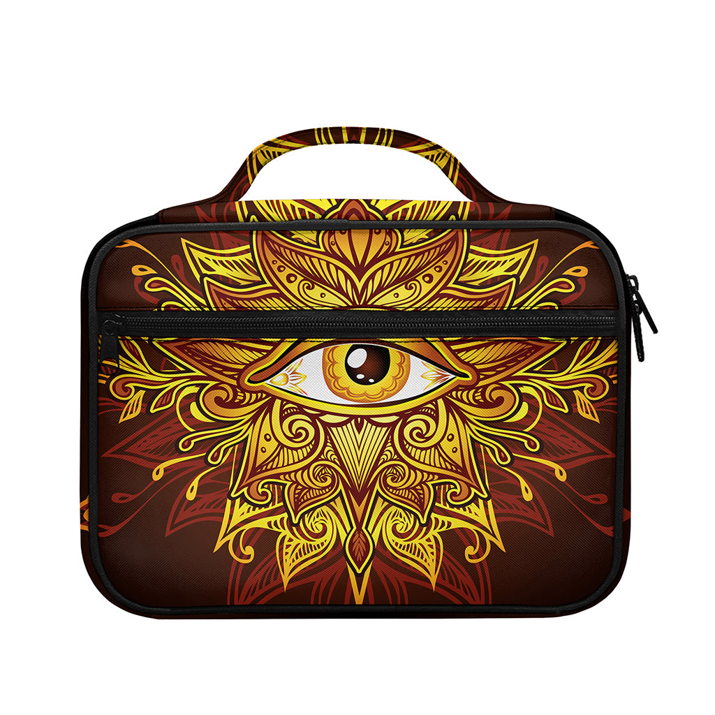 Gold All Seeing Eye Print Briefcase Bible Bag