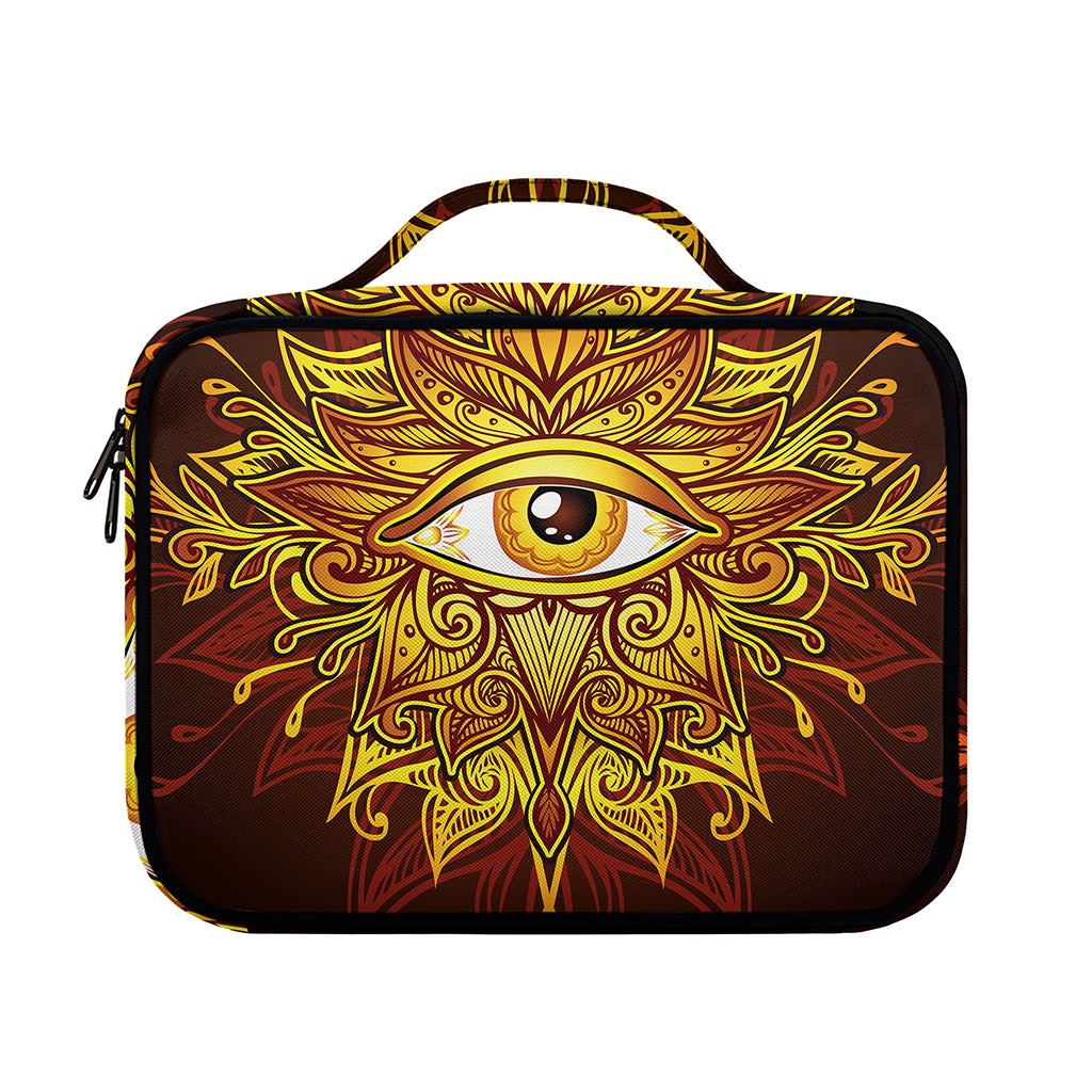 Gold All Seeing Eye Print Briefcase Bible Bag