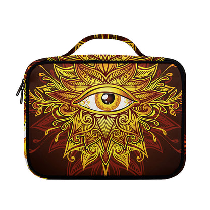 Gold All Seeing Eye Print Briefcase Bible Bag