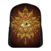 Gold All Seeing Eye Print Casual Backpack